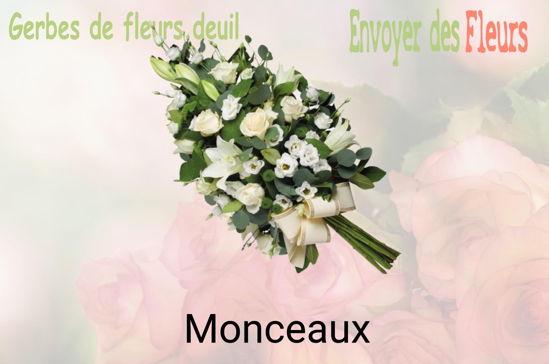 Gerbe de fleurs de deuil livrée à Monceaux